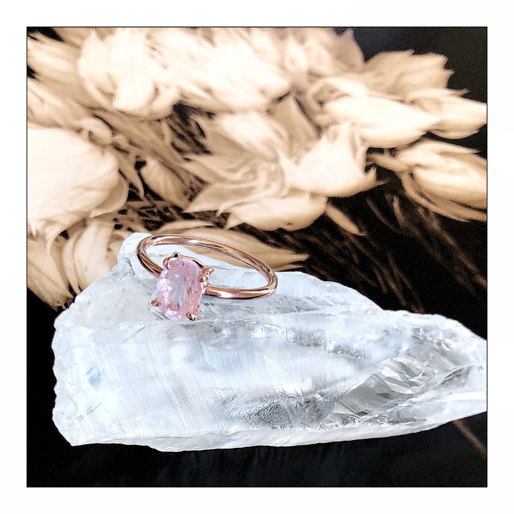 💥FOR MY ABSTER💥14K Rose Gold Over Sterling Silver Morganite Ring - Picture 2 of 3
